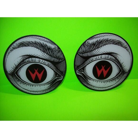 Cyclone Pinball Machine Plastic Promo Drink Coaster Set Of 2 Eyes - Picture 2 of 6